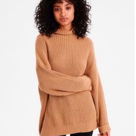American Eagle Outfitters Sweaters - American Eagle Outfitters Tan Cowl Neck Sweater